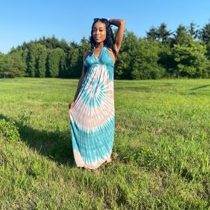 Ombré long maxi dress